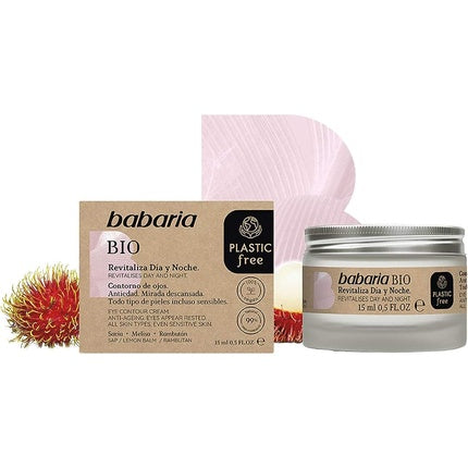 Cremă contur ochi Babaria Bio, 15ml, plastic free