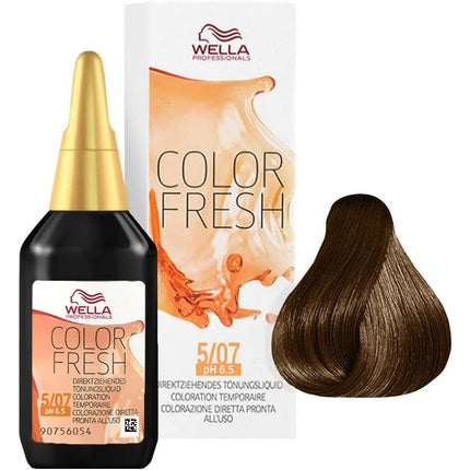 Vopsea semipermanentă, Wella, Colour Fresh, castaniu deschis natural 75ml