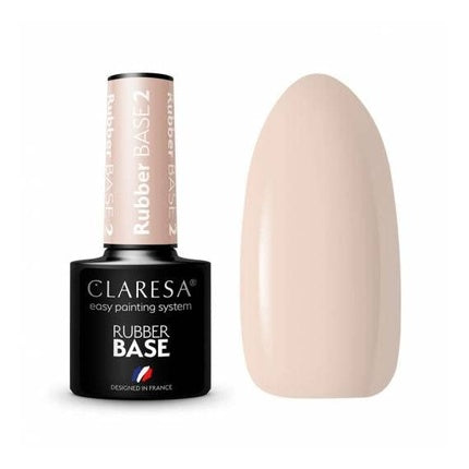 Lac unghii, Claresa, Rubber Base roz deschis 5ml