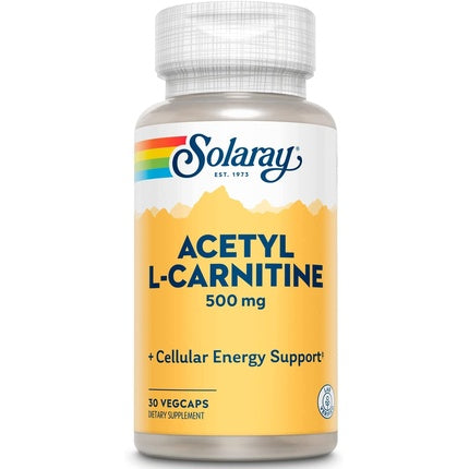 Supliment, Solaray, Acetyl L-Carnitine 500mg, 30 capsule vegane