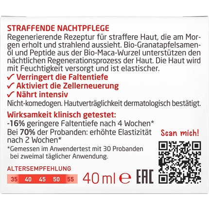 Cremă de noapte, Weleda, 40ml, rodie și peptide de maca