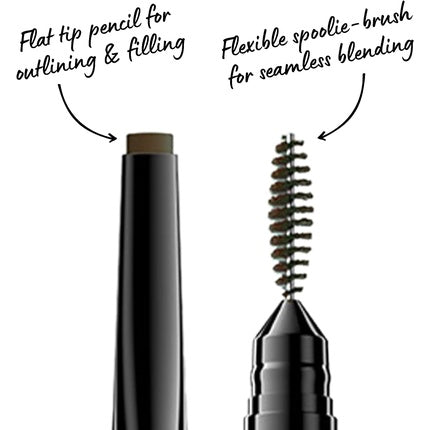 Creion pentru sprâncene, NYX, Precision Brow, maro espresso