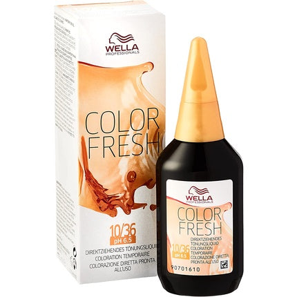 Vopsea Păr, Wella Color Fresh, 10/36 Blond Deschis Auriu Mov