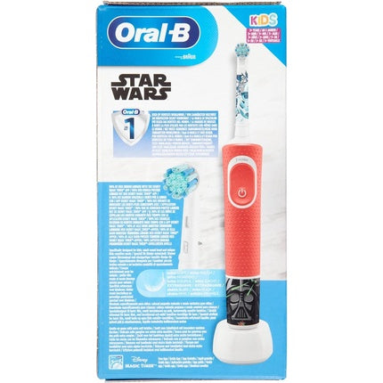 Periuță de dinți electrică copii, Oral-B, Star Wars, roșu