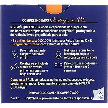 Crema de Noapte Anti-Rid si Energizanta, Nivea Q10 Energy, 50ml
