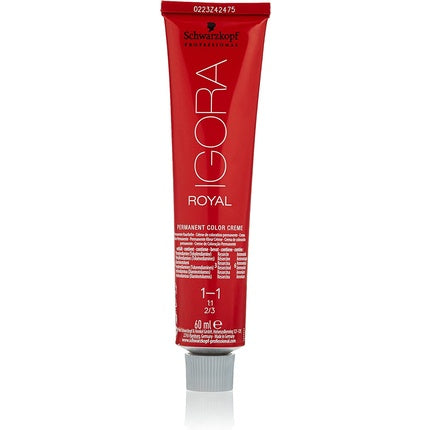 Vopsea permanenta, Schwarzkopf, Igora Royal, 1-1 Negru Cenusiu, 60 ml
