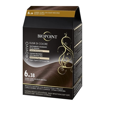 Vopsea de păr, Biopoint, OROvivo 6.38, blond închis ciocolată