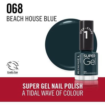 Lac de unghii, Rimmel, Super Gel 068, albastru