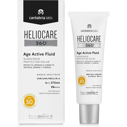 Cremă Protecție Solară, Heliocare, 360° Age Active Fluid, SPF50, 50ml