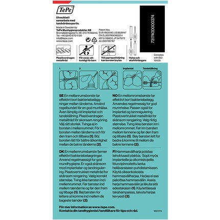 Periuțe Interdentare Tepe, Stil 2, roșu