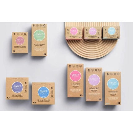 Tampoane Ginger Organic, Super, Aplicator, Alb