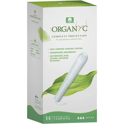 Tampon cu aplicator, Organyc, bumbac organic, super