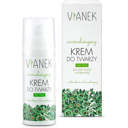 Cremă de noapte față, Vianek, normalizatoare, 50ml