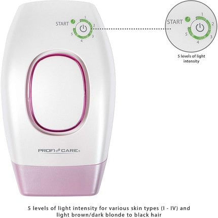 Epilator IPL ProfiCare PC-IPL 3024, alb roz, 5 nivele