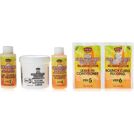 Kit îngrijire păr, African Pride, Shea Butter, galben