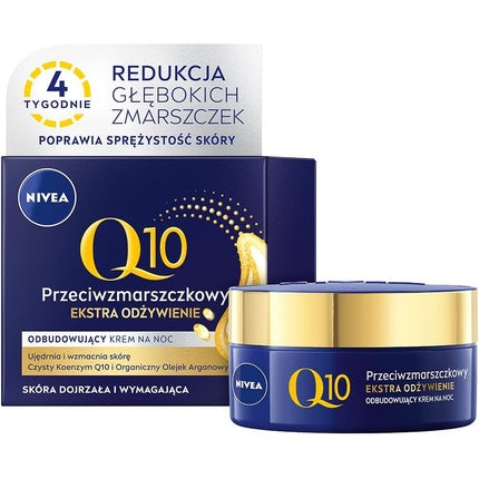 Crema de Noapte Anti-Rid si Fermitate, Nivea, Q10 Power, 50ml