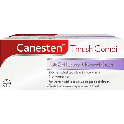 Tratament Canesten Thrush Combi, cremă și capsule, alb-violet