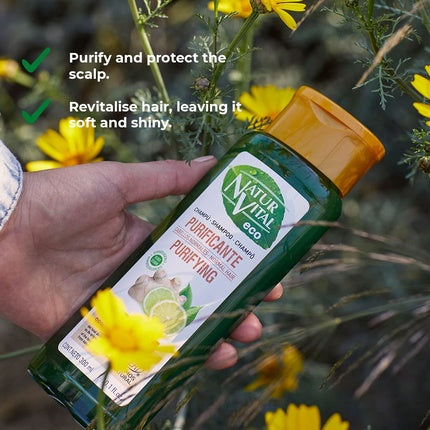 Șampon Naturvital, Eco, Lămâie și Ghimbir, 300 ml