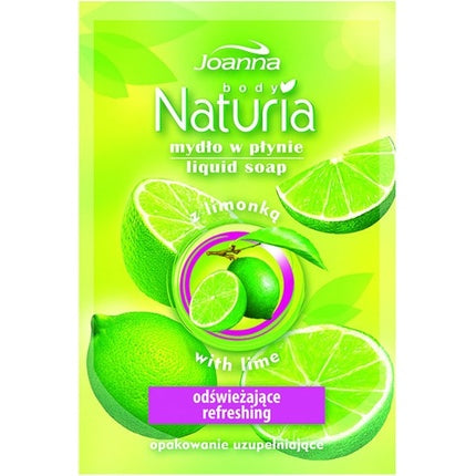 Săpun lichid, Joanna, Naturia Lime, rezervă 300ml