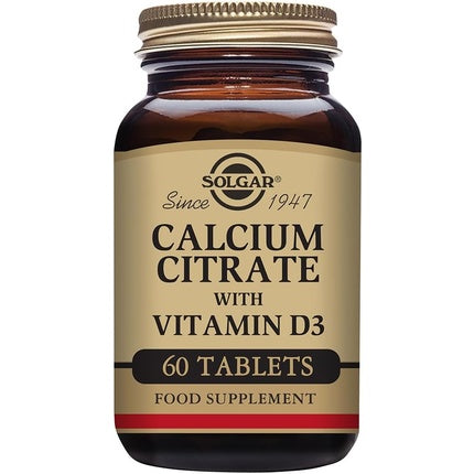 Supliment Solgar Calcium Citrate cu Vitamina D3, tablete, potență ridicată