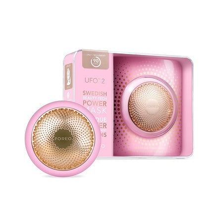 Aparat masaj facial, Foreo UFO 2, roz sidefat, 93g