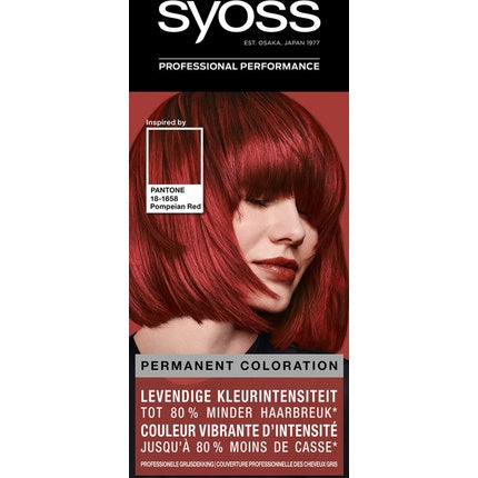 Vopsea de păr, Syoss, Pompeian Red, 104g