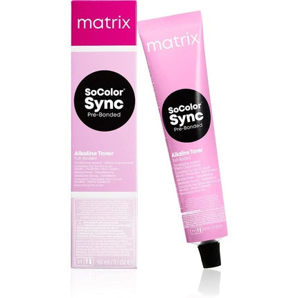 Vopsea păr, Matrix, SoColor Sync 7VA, blond mediu cenușiu violet