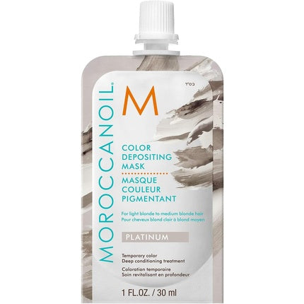 Masca de par, Moroccanoil, Color Depositing Platinum, 30ml