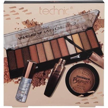 Set Machiaj, Technic, Mega Nude, auriu