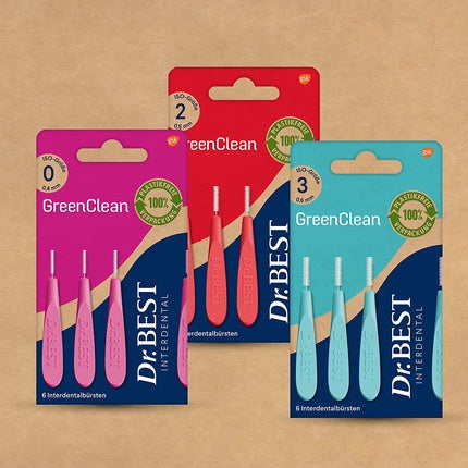 Periuțe Interdentare, Dr.BEST, GreenClean, turcoaz 0.6mm