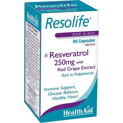 Capsule, HealthAid, Resolife, resveratrol 250mg