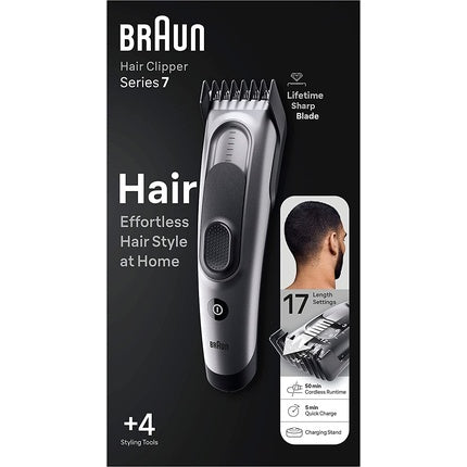 Aparat tuns păr, Braun, Series 7, 17 setări lungime