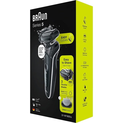 Aparat de ras Braun Series 5 51-W1600s, negru, EasyClean