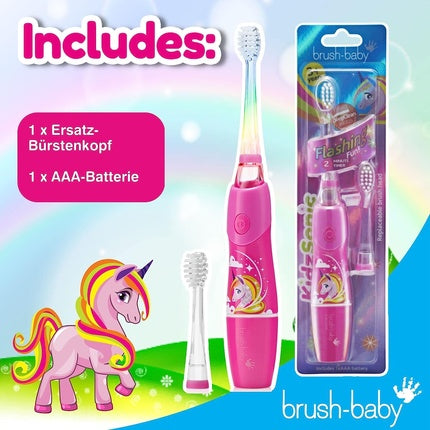 Periuță de dinți electrică, Brush-Baby, KidzSonic, unicorn