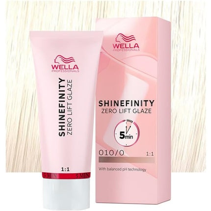 Vopsea par demi-permanenta, Wella, Shinefinity Zero Lift Glaze Natural Flash 010/0, 60ml