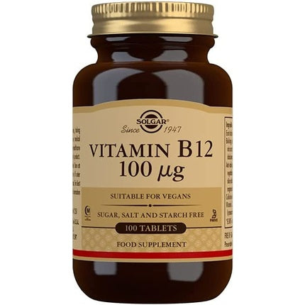 Supliment alimentar, Solgar, Vitamina B12, 100 µg, 100 tablete
