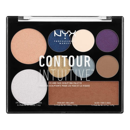 Paletă machiaj, NYX, Contour Intuitive, multiple culori
