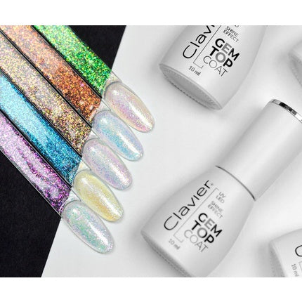 Oja UV, Clavier, Gem Top Coat, sclipici verde emerald