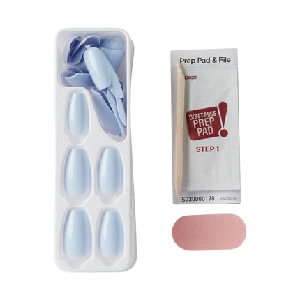 Unghii False Impress Medium Coffin, Cloudless, 30 Bucăți