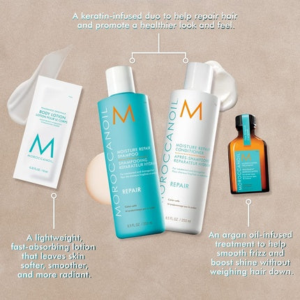 Set Îngrijire Păr, Moroccanoil, Repair, albastru