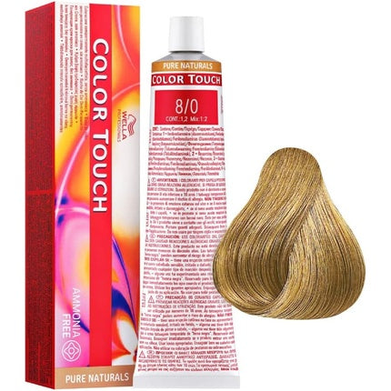 Vopsea de păr, Wella, Color Touch 8/0, Blond deschis
