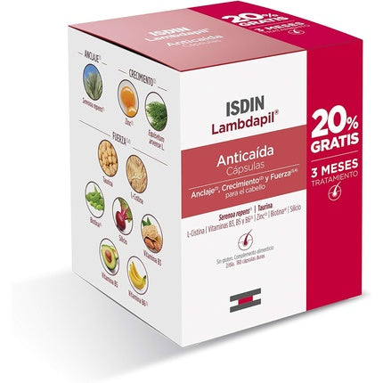 Tratamente căderea părului, ISDIN, LAMBDAPIL, 180 capsule