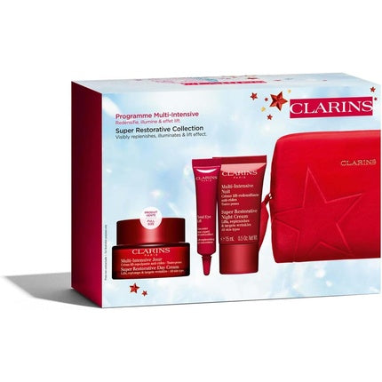 Set Îngrijire Anti-Îmbătrânire Clarins Super Restorative, Roșu