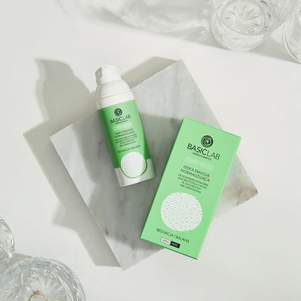 Cremă Față Basiclab, Emulsie Normalizatoare, Verde, 50ml