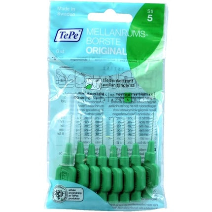 Periuțe interdentare Tepe, 0.8mm, verzi, 8 bucăți