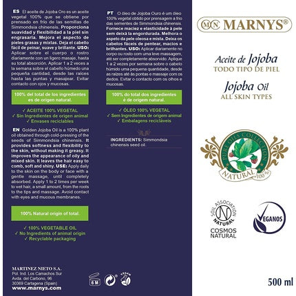 Ulei de corp, Marny's, Jojoba, 500ml