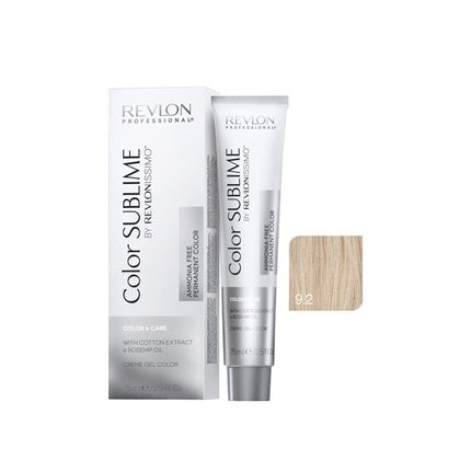 Vopsea Permanenta Fara Amoniac, Revlon, Color Sublime By Revlonissimo, 9.2 Blond Foarte Deschis Iridescent, 75ml