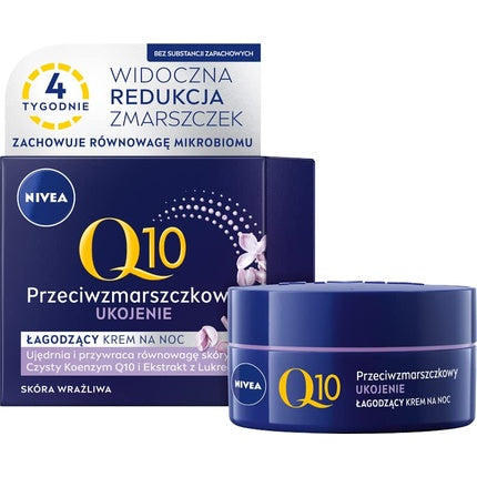 Cremă de noapte antirid calmantă, Nivea Q10, 50ml