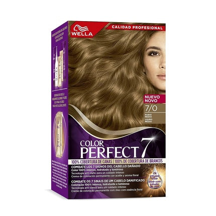 Vopsea de păr, Wella, Color Perfect 7, blond mediu