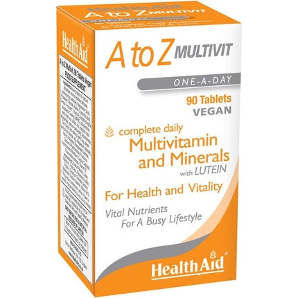 Multivitamine, HealthAid, A to Z, vegan, 90 comprimate